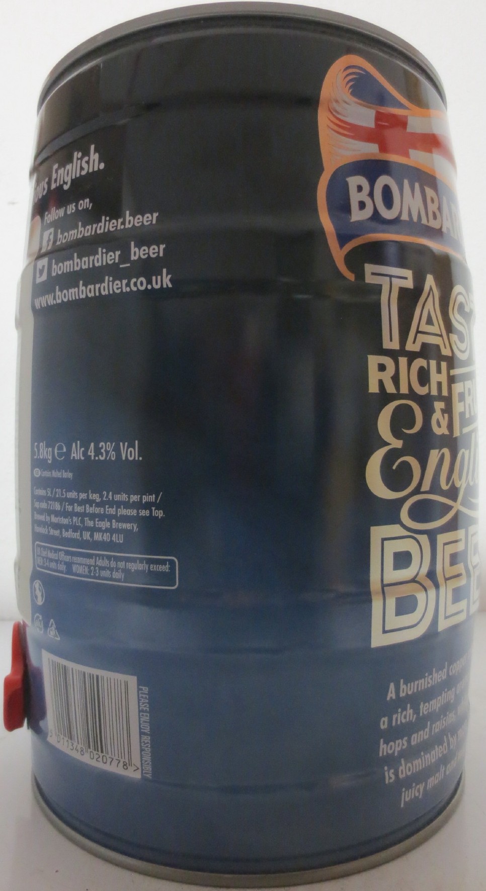 BOMBARDIER GLORIOURS ENGLISH ALE (5L) Nr.1 