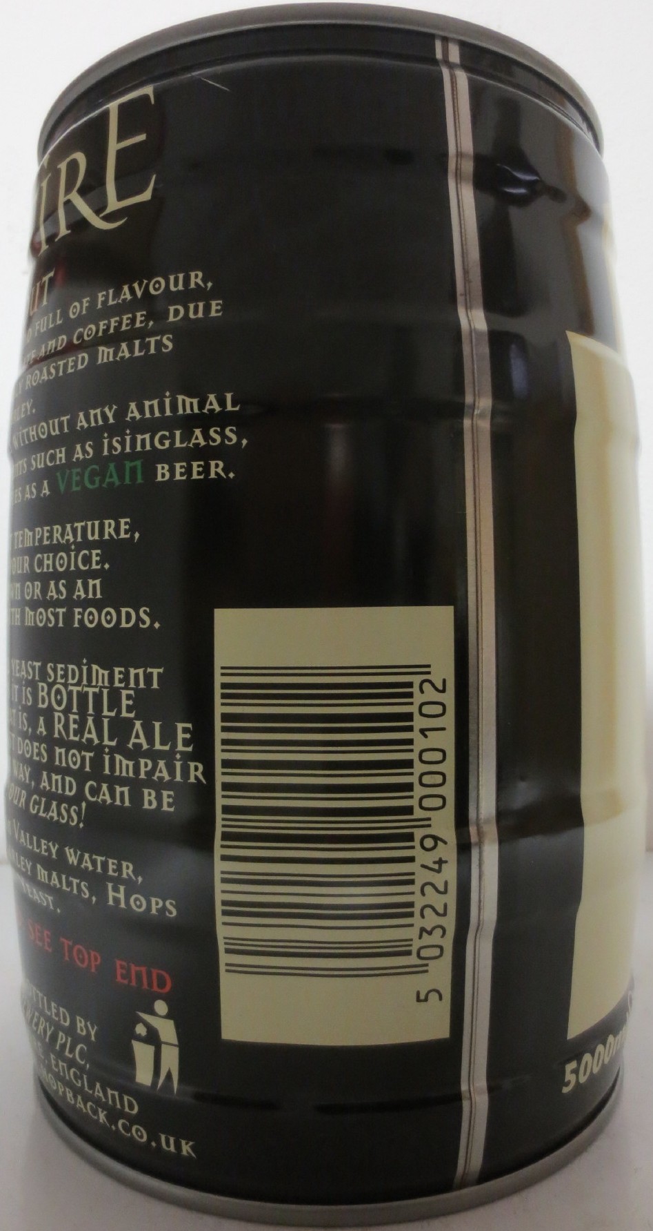 HOP BACK BREWERY ENTIRE STOUT (5L) Nr.1 