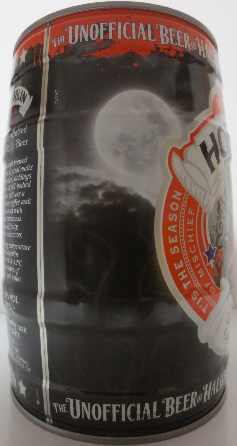 WYCHWOOD BREWERY HOBGOBLIN HALLOWEEN UNOFFICIAL BEER (5L) Nr.1