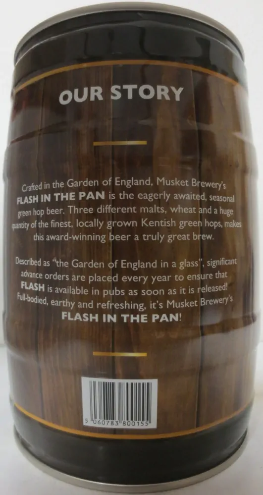MUSKET BREWERY FLASH IN THE PAN KENTISH GREEN-HOPPED ALE (5L) Nr.1