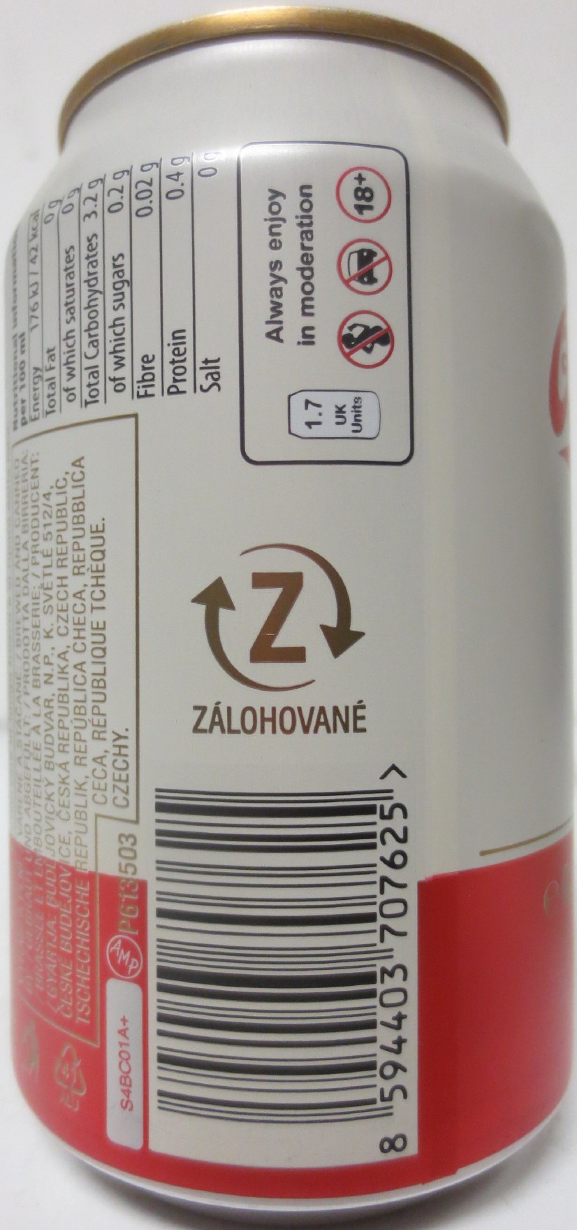 Budweiser Budvar ORIGINAL CZECH LAGER (CZ+SK) (33cl) (B/O) č.2 