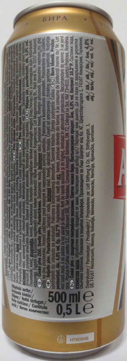 ARGUS 10 ORIGINAL Pils (50cl) (B/O) č.1 