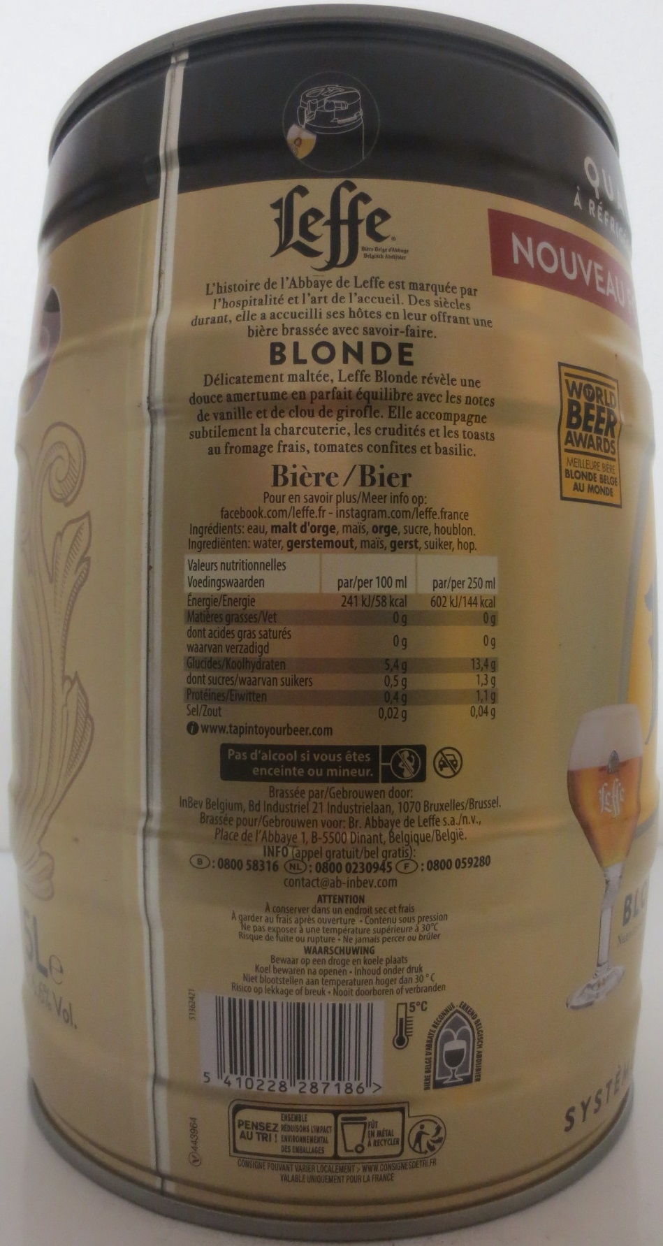 Leffe BLONDE . BLOND (5L) Nr.1 